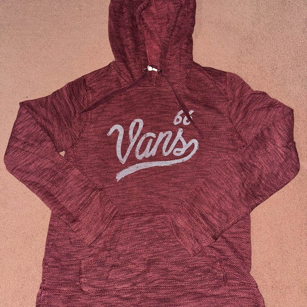 Vans Burgundy Hoodie with Logo